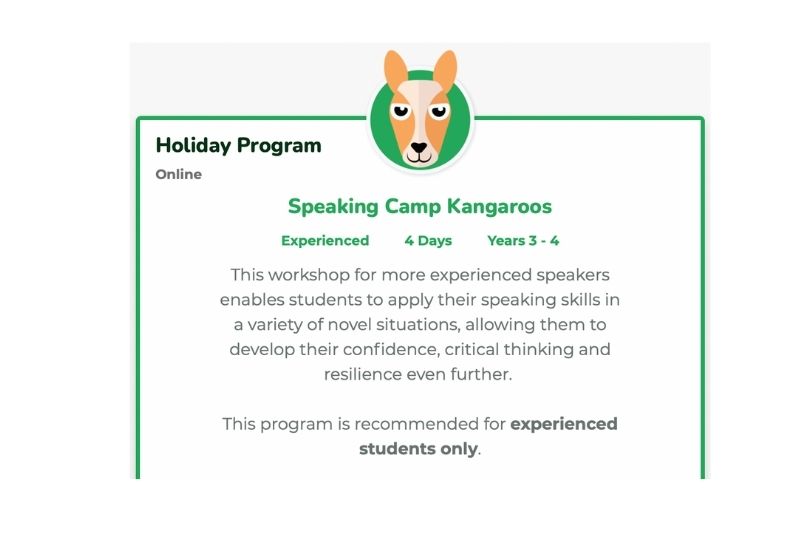 Speaking Camp Kangaroos